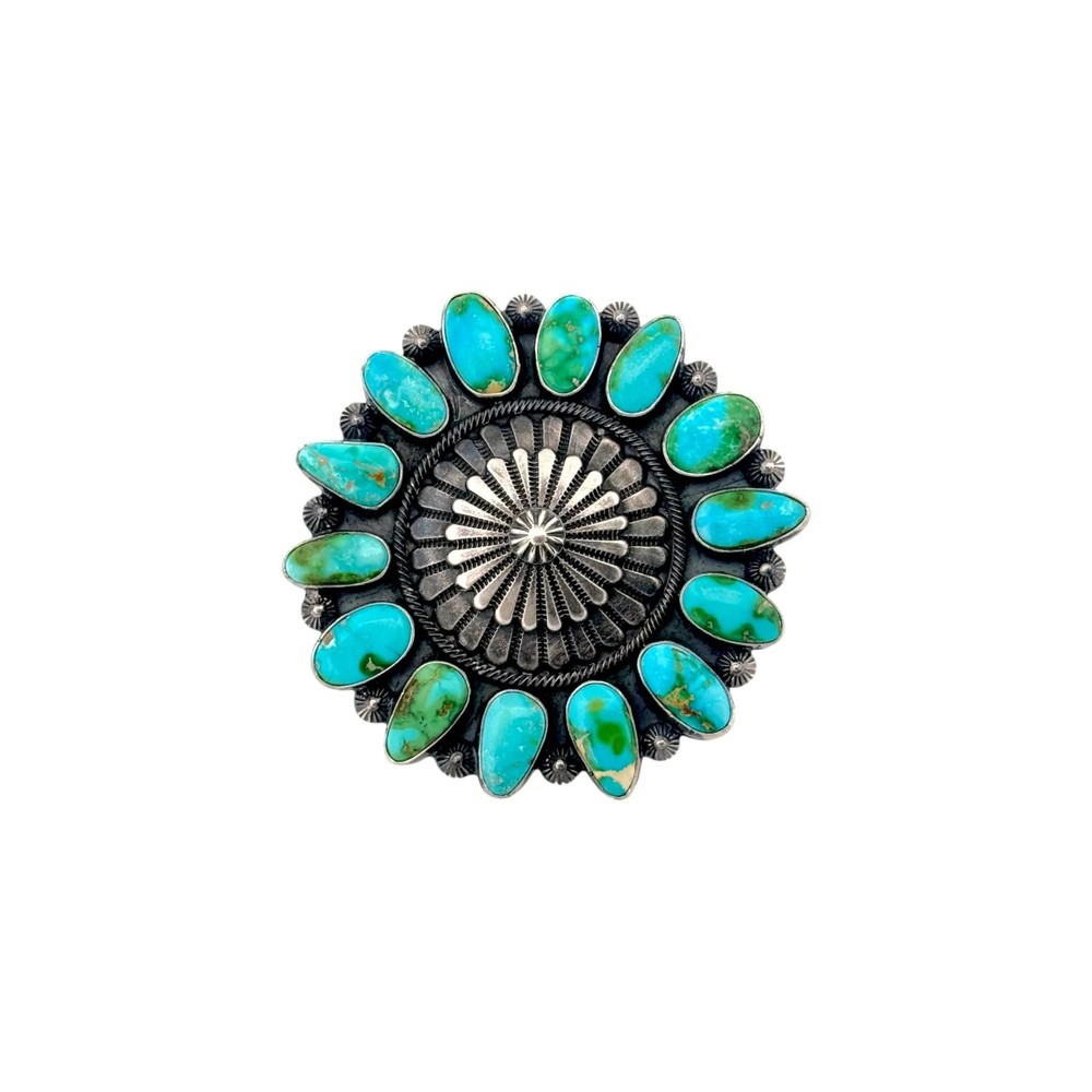 Tom Lewis, Ring, Sonoran Gold, Sterling Silver, Navajo Handmade, 5