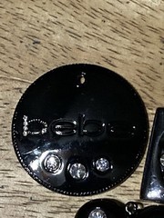 Bebe Branded Padlock Jewelry Lot Of 3 Pendant Punk Steampunk Black Heart Silver