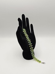 Handmade Artisan Green Seed Bead Bracelet