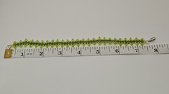 Handmade Artisan Green Seed Bead Bracelet
