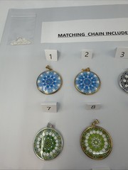Murano Millefiori Sterling Silver & Gold Plated Silver Necklaces (MR01)