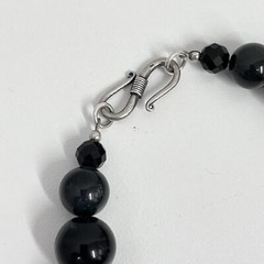 OOAK Oriental Buddha Onyx Dragon Stone Crystal Necklace 191 Grams 23 1/4″ Long