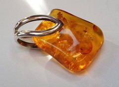 Genuine Baltic Amber 925 Sterling Silver Pendant 1 5/8″ (Stone 30mm x 27mm) NEW