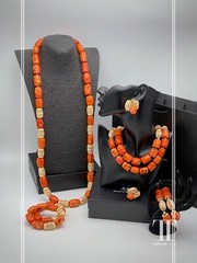 African Corals Beads For Couple, Real Coral Beads For Traditional Attire, Beads