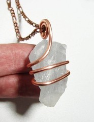 Raw Polished Celestite Angel Communication Faith Pendant Chakra Necklace #26
