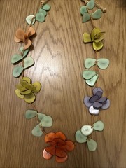 Tagua Flower Jewelry Necklace natural beach resort wear decor