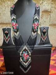 Handmade Seed Bead Necklace American Style Necklace Boho Beaded Necklace earring