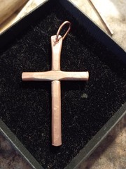 1 Pc Pure Copper Healing Cross Pendant Locket, Jewelry, Spiritual Kriya