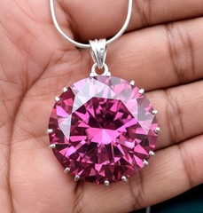 RARE 20 Ct Certified Pink Diamond Pendant, Great Shine & Bling – Tariffs FREE