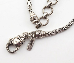 Sarda Bali 925 Sterling Silver Byzantine Chain Necklace 16”-19”