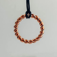 1 Pc Pure Copper Healing Pendant, Circle Locket, Jewelry, Spiritual Kriya