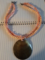 sally c treasures angel skin coral necklace shell pendant hsn sx thailand 925
