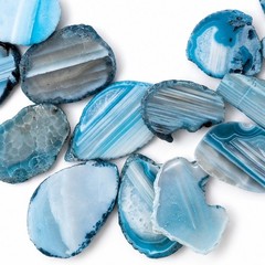 Barse Blue Agate Statement Necklace 925 Sterling Silver Natural Stone