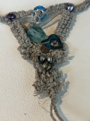 VTG Festival Wrist-Ring-Wrap Macrame With Beads Ties Onto Your Hand Very Boho
