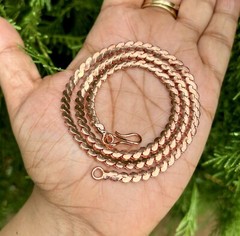 26 inch Pure Copper Serpentine Chain Necklace, Healing Copper Jewelry, Spiritual