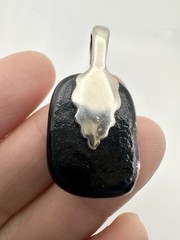 Handcrafted fused dichroic art glass Pendant