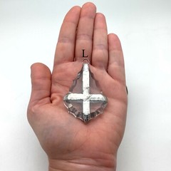 French Cut Soldered Silver Cross Chandelier Crystal Pendant (SGP127)