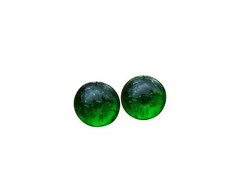 Recycled Vintage 1960s Green Beer Bottle Simple Post Earring