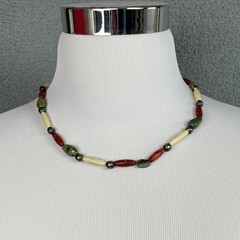Beaded Choker Necklace Southwestern Style Native American Style Unisex 20” As Is