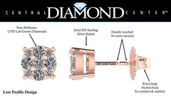 9 Stone Diamond Cluster Stud Earrings in 14K Gold 1.00ct-4.00ct, Lab Created