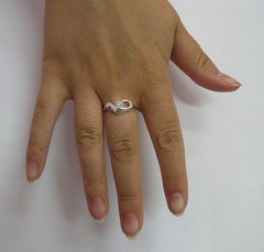 Stylish Sterling Silver Ring Genuine Solid 925 Heart 4mm CZ Handmade Empress