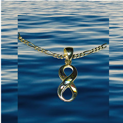 Abalone Infinity 925 Solid Sterling Silver Necklace