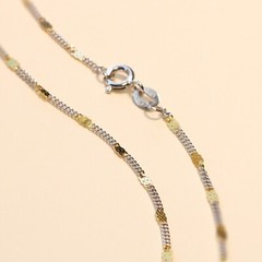 Gold and Silver Chain Necklace, Minimalist Jewelry, Daily Necklace, Gift for Her