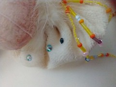 Brooch Pin Handmade Fabric Textile Art Artisan Made New Rubbit Spring Accessory