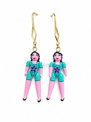 Mexican Lupita Earrings/Hand-Made cartoneria