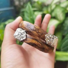 Akar Bahar Brahma Bracelet Alpaca Metal Carving Natural Spiritual Jewelry Gift