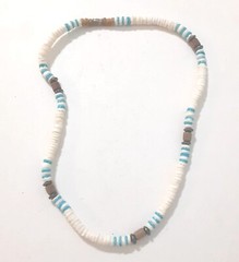 Vintage Puka Shell Bead Necklace 6 mm 18 in
