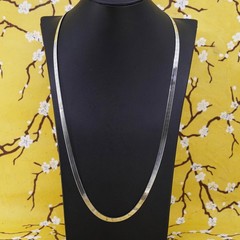 26” 5mm, vintage Milor Sterling silver necklace, Italian 925 herringbone chain