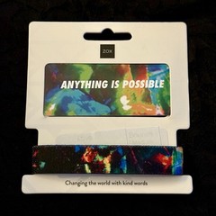 New! ZOX Single *ANYTHING IS POSSIBLE* Sz OS/MEDIUM – Reversible Wristband