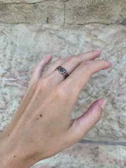14K Rose Gold Vintage Style Wedding Band Flowers Engraved Solid Jewish Jewelry