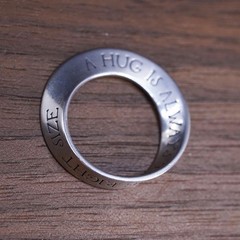 sterling silver pendant, 925 infinity circle loop hug is always the right size