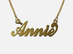 GOLD PLATED Personalized Handmade Name Necklace with ANY NAME of your choice