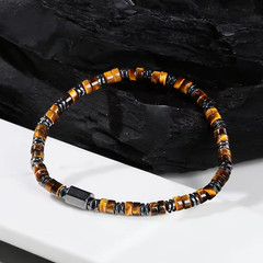 Natural Tiger Eye Beaded Bracelet unisex