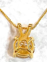 SOLID 18k Gold Fine Jewelry Diamond Pendant Necklace 2ct Solitaire GRA certified