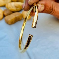 1 Pc Pure Brass Bangles Men Women Bracelet Bangle, Healing Bangles Plain Solid