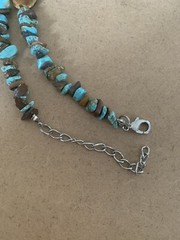 Gemstone and ceramic bead heart necklace