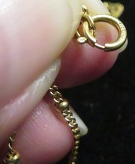 Vintage Labradorite ? Water Drop Moonlight Stone Pendant Necklace 16″ Gold Tone