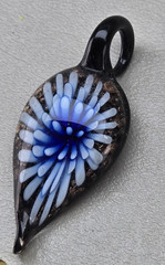 Artisan Glass Stone Pendant Lot Dichroic Lampwork Murano Style Owl 5 Pc