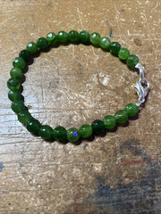 Aventurine Faceted 6mm Ball Natural Gemstone Bracelet 7″