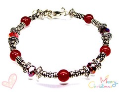 Xmas Jewellery Christmas Bracelet Handcrafted Clasp Misc Gemstones Beautiful +FP