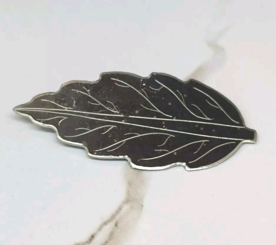 Leaf Art Brooch, Swedish Signed By Artist