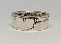 JFK HALF DOLLAR SILVER COIN RING 1965-1966-1967-1968-1969 SIZES 7-14