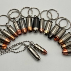 Defense Rounds Bullet Necklace / Key Chain, Hollow Points, Military, Police