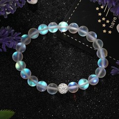 Natural Angel Aura Mermaid Quartz Beads Healing Reiki Dainty Friendship Bracelet
