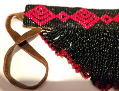 Seed bead choker Necklace purchased at Pendleton Roundup in 2000 Leather band