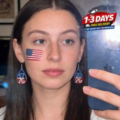 250th Anniversary Dangle Earrings Set, Patriotic Design Jewelry